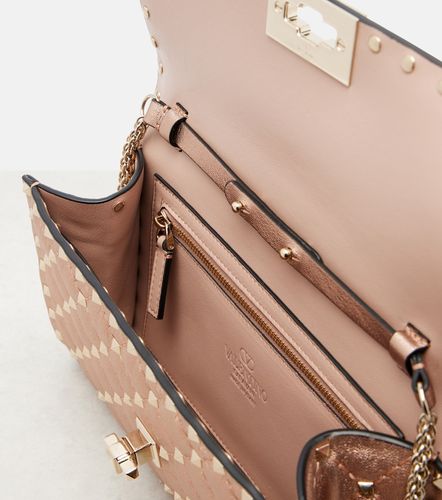 Sac Rockstud Spike en cuir métallisé - Valentino Garavani - Modalova
