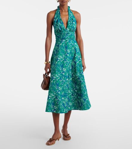 Robe midi à encolure licou en coton - Max Mara - Modalova