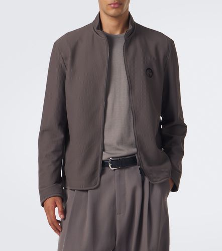 Veste blouson à logo - Giorgio Armani - Modalova