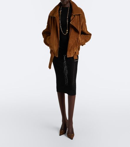 Jupe crayon en pointelle - Saint Laurent - Modalova