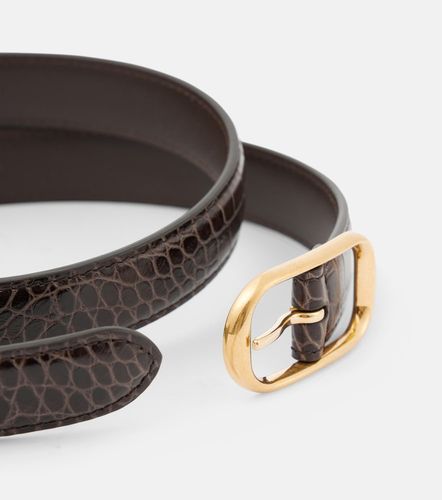 Ceinture Reine en cuir verni façon croco - Nili Lotan - Modalova