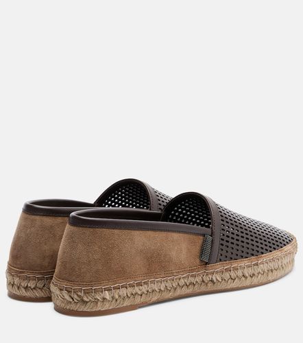 Espadrilles Monili en cuir et daim - Brunello Cucinelli - Modalova