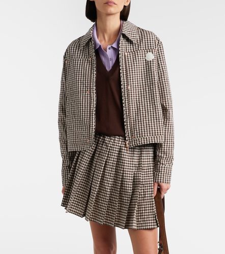 Veste en coton mélangé à carreaux - Moncler - Modalova