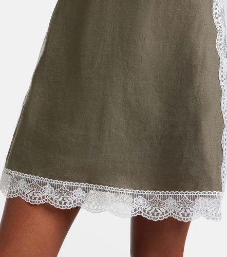 Robe Amalina en lin et dentelle - Staud - Modalova