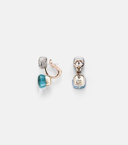 Boucles d'oreilles Nudo en or rose et blanc 18 ct, topazes et diamants - Pomellato - Modalova