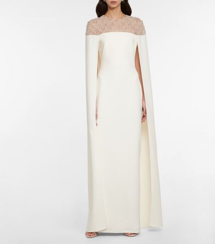 Robe longue de mariée en crêpe - Safiyaa - Modalova