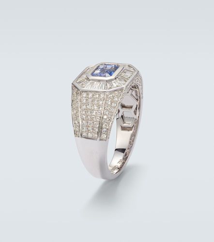 Bague en or blanc 18 ct, saphir et diamants - Shay Jewelry - Modalova