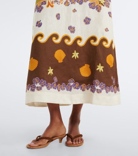 Alémais Robe midi Island Cove en lin à imprimé - Alemais - Modalova