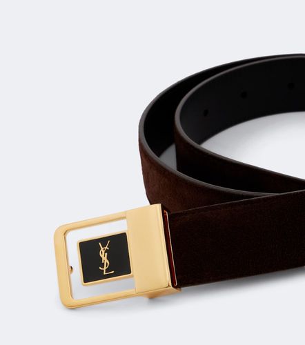 Ceinture Cassandre en daim - Saint Laurent - Modalova