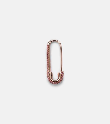 Boucle d'oreille unique Safety Pin en or rose 18 ct et saphirs - Anita Ko - Modalova