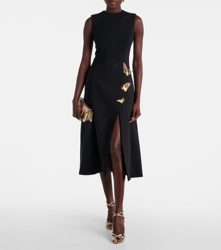 Robe de cocktail en laine mélangée à ornements - Oscar de la Renta - Modalova