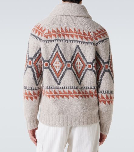 Cardigan en jacquard de laine mélangée - Brunello Cucinelli - Modalova