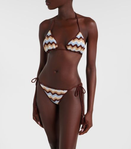 Culotte de bikini Summer Chevron en crochet de coton - Anna Kosturova - Modalova