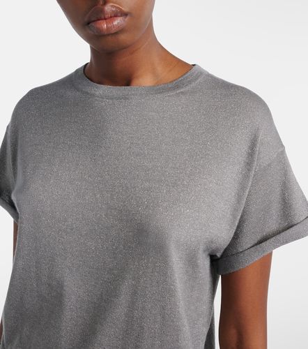 T-shirt en cachemire et soie mélangés - Brunello Cucinelli - Modalova