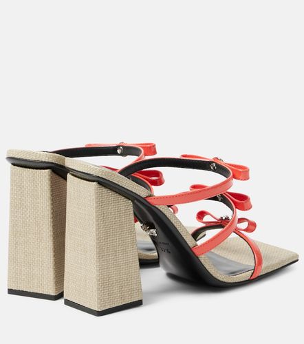 Sandales Gianni Ribbon 95 en cuir - Versace - Modalova