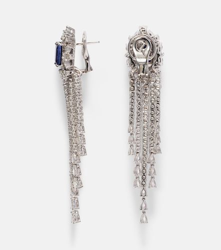 Boucles d'oreilles Reign Supreme en or blanc 18 ct, diamants et saphirs - Yeprem - Modalova
