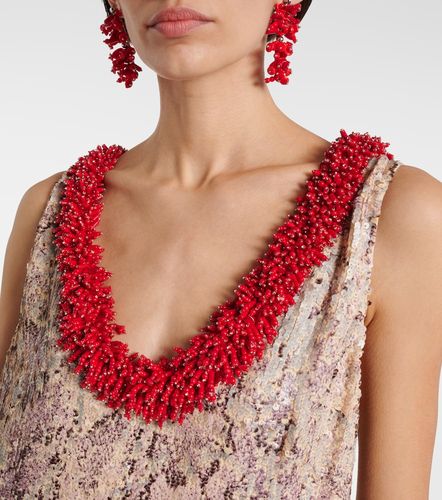 Robe midi imprimée à sequins - Dries Van Noten - Modalova