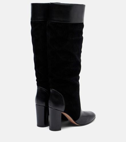 Bottes Sheffield en cuir et velours côtelé - Gianvito Rossi - Modalova