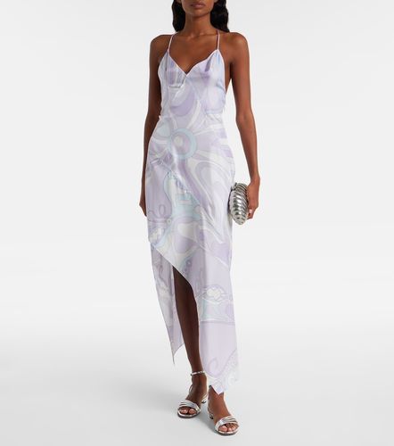 Robe longue Marmo asymétrique en soie - Pucci - Modalova