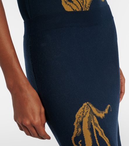 Jupe midi en jacquard à fleurs - Erdem - Modalova