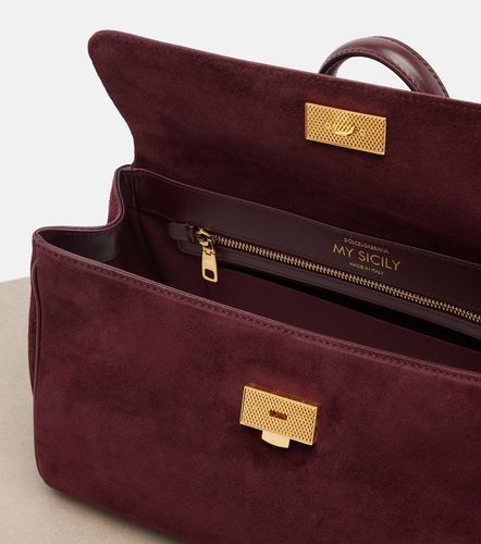 Sac à main Sicily Medium en daim - Dolce&Gabbana - Modalova