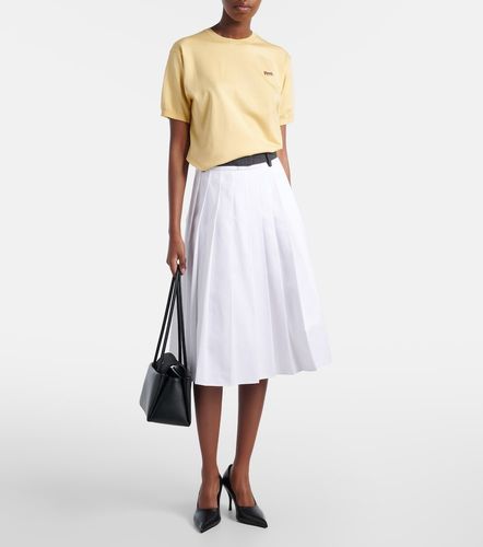 Pull en soie mélangée à logo - Prada - Modalova