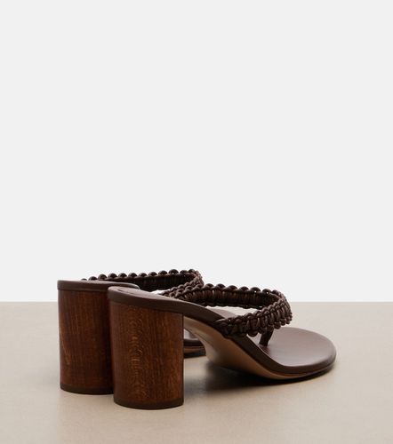 Mules tressées en cuir - Gianvito Rossi - Modalova