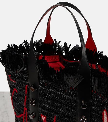Cabas Frangibus Medium brodé en raphia - Christian Louboutin - Modalova