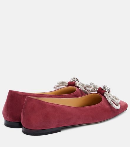Ballerines Double Bow en daim à ornements - Mach & Mach - Modalova