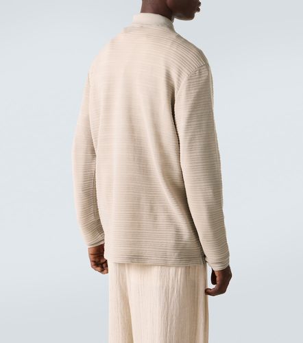 Polo rayé en laine vierge - Giorgio Armani - Modalova
