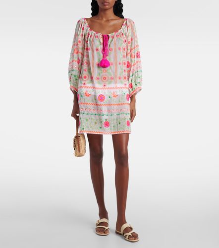 Robe de plage imprimée en coton - Juliet Dunn - Modalova