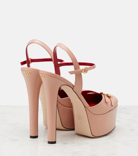Escarpins à plateau Crasher 145 en cuir - Valentino Garavani - Modalova