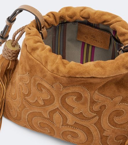 Pochette Kalispera Small en daim à broderies - Etro - Modalova
