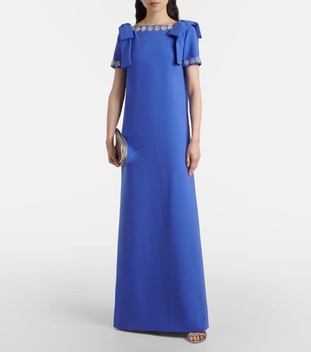 Robe longue brodée en crêpe - Carolina Herrera - Modalova