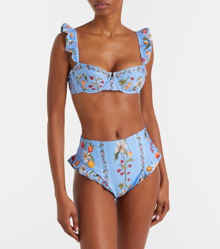 Haut de bikini Kiwi imprimé à volants - Agua by Agua Bendita - Modalova