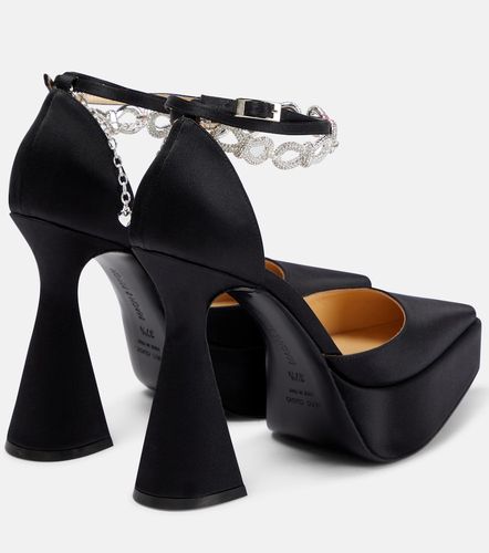 Escarpins à plateau Bow Chain en satin - Mach & Mach - Modalova