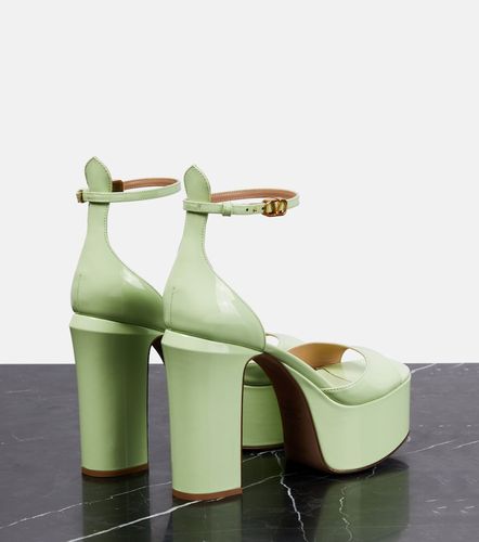 Sandales VLogo à plateau en cuir verni - Valentino Garavani - Modalova