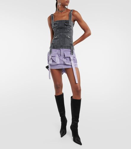 Mini-jupe cargo en velours - Blumarine - Modalova