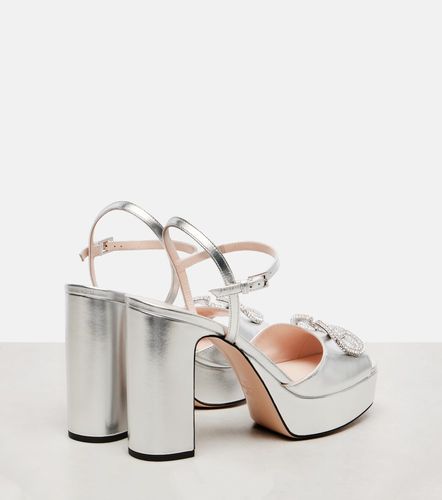 Sandales VLogo en cuir à cristaux - Valentino Garavani - Modalova