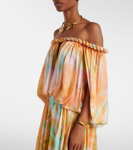 Robe longue Luna en soie à imprimé - Zimmermann - Modalova
