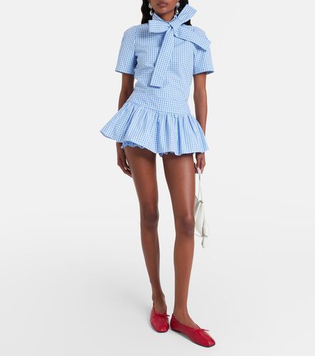 Jupe-short en coton à carreaux vichy - Shushu/Tong - Modalova