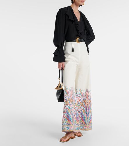 Pantalon ample en coton mélangé à imprimé - Etro - Modalova