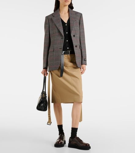 Jupe crayon en coton à ceinture - Prada - Modalova