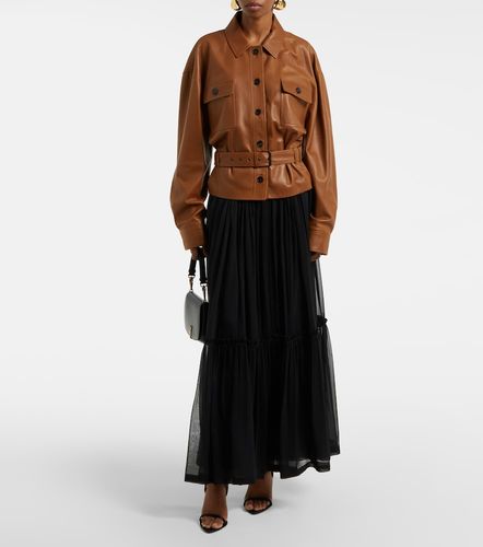 Veste raccourcie Saharienne en cuir - Saint Laurent - Modalova