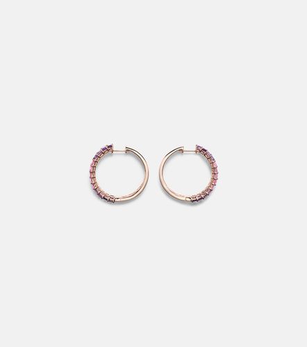 Boucles d'oreilles en or rose 18 ct, saphirs et améthystes - Shay Jewelry - Modalova