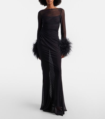 Gucci Robe longue GG à plumes - Gucci - Modalova