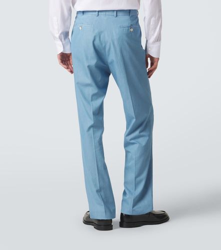 Pantalon de costume droit en coton - Dunhill - Modalova