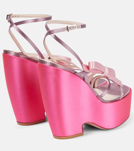 Sandales Choc Bow compensées en satin - Roger Vivier - Modalova