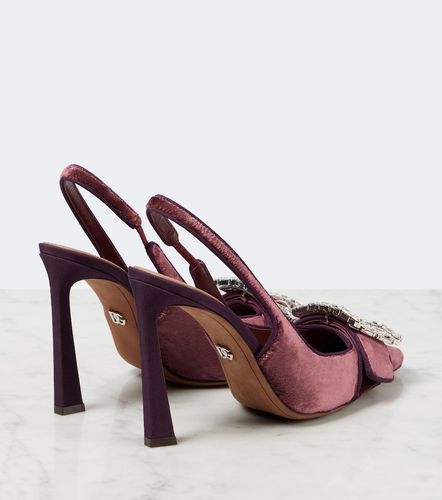 Escarpins slingback en velours à ornements - Dolce&Gabbana - Modalova