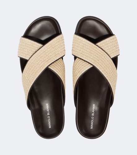 Mules Chiltern en raphia - Manolo Blahnik - Modalova